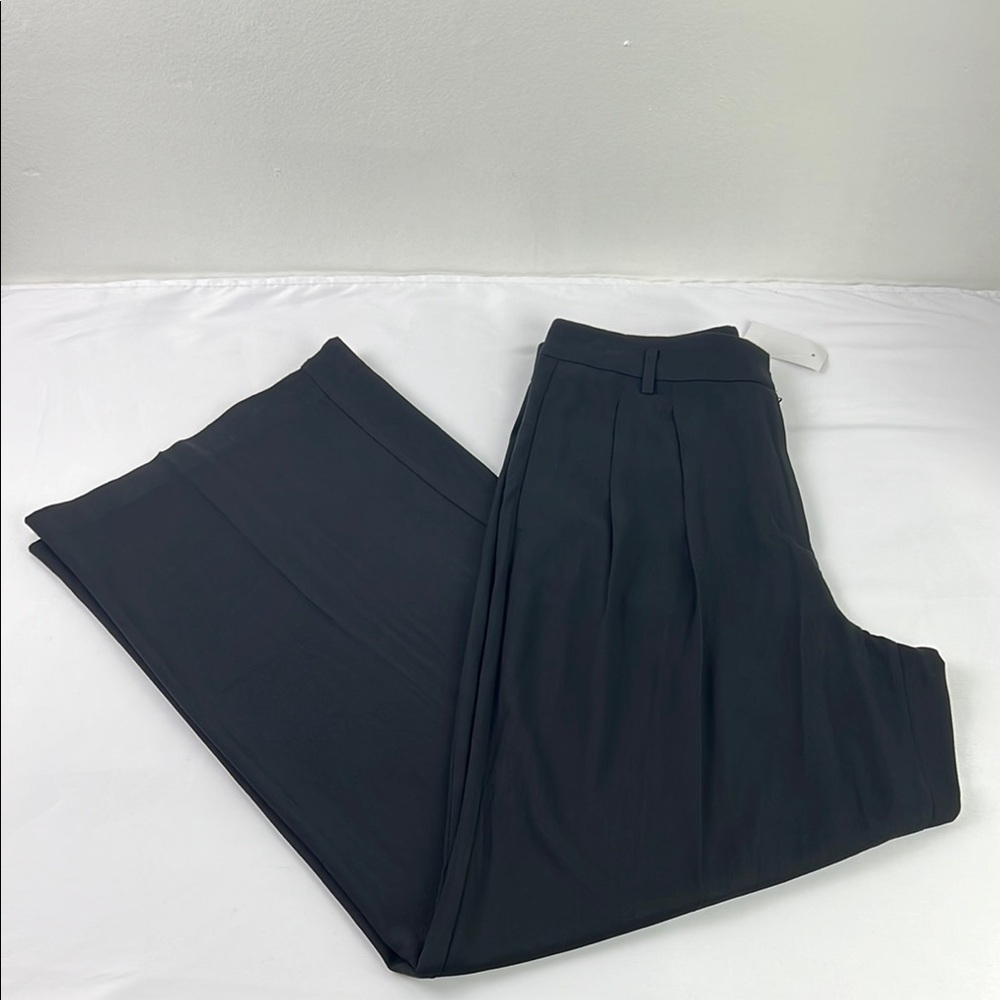 Ann Taylor‎ New Women’s 6 High Rise Full Length Wide Leg Black Pant